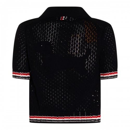 BLACK COTTON POLO SHIRT