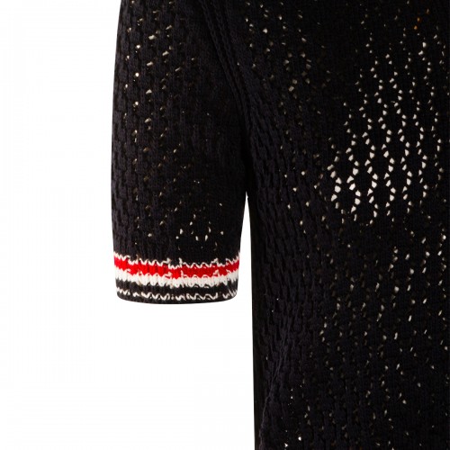 BLACK COTTON POLO SHIRT