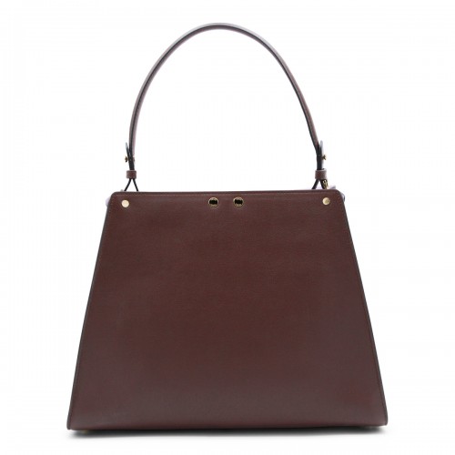 DARK PURPLE AND LILAC LEATHER WAY LARGE SHOULDER BAG