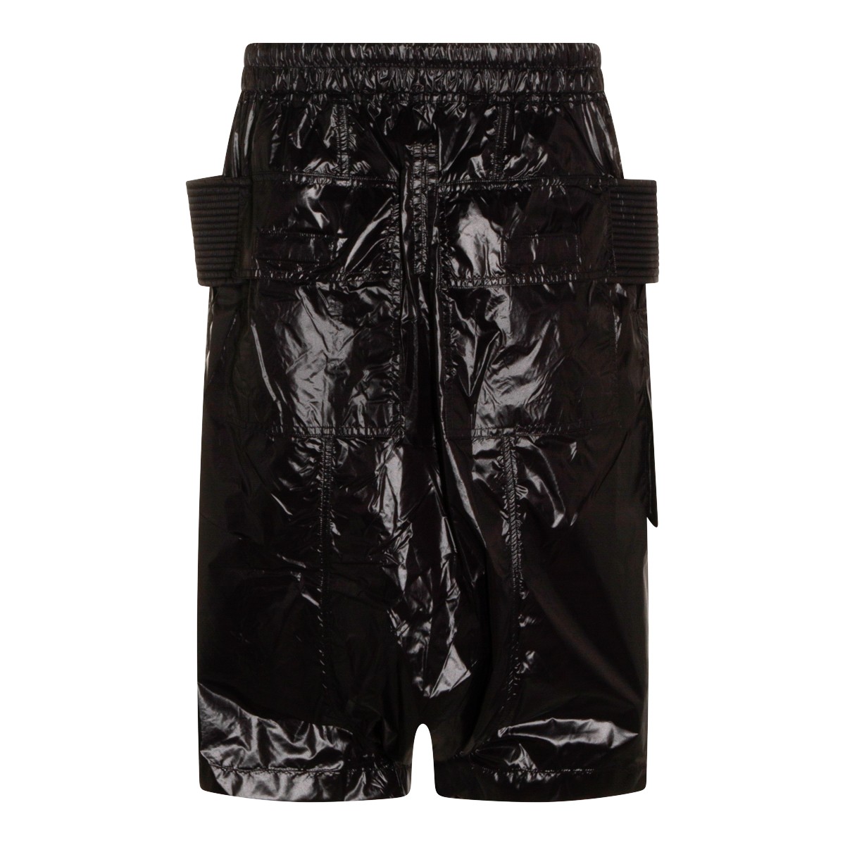 BLACK COTTON CREATCH CARGO PODS SHORT