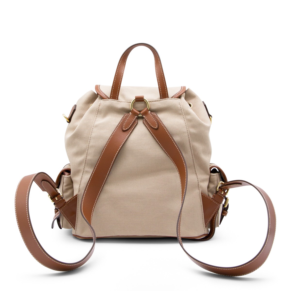 BEIGE COTTON BACKPACK