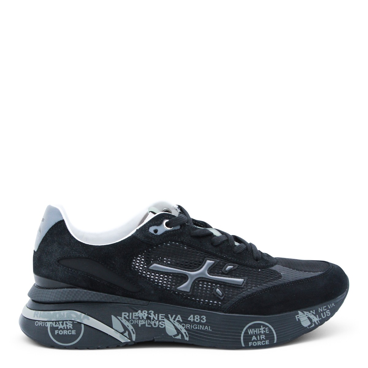 BLACK LEATHER MOERUN SNEAKERS