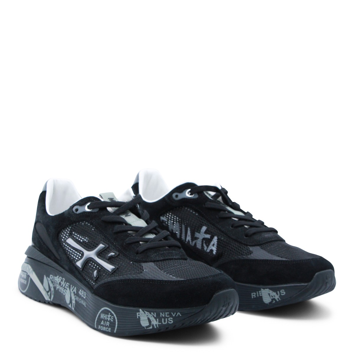 BLACK LEATHER MOERUN SNEAKERS