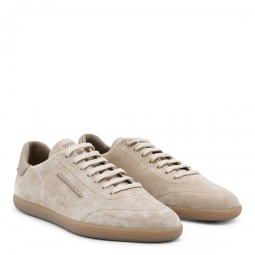 SAND LEATHER SNEAKERS