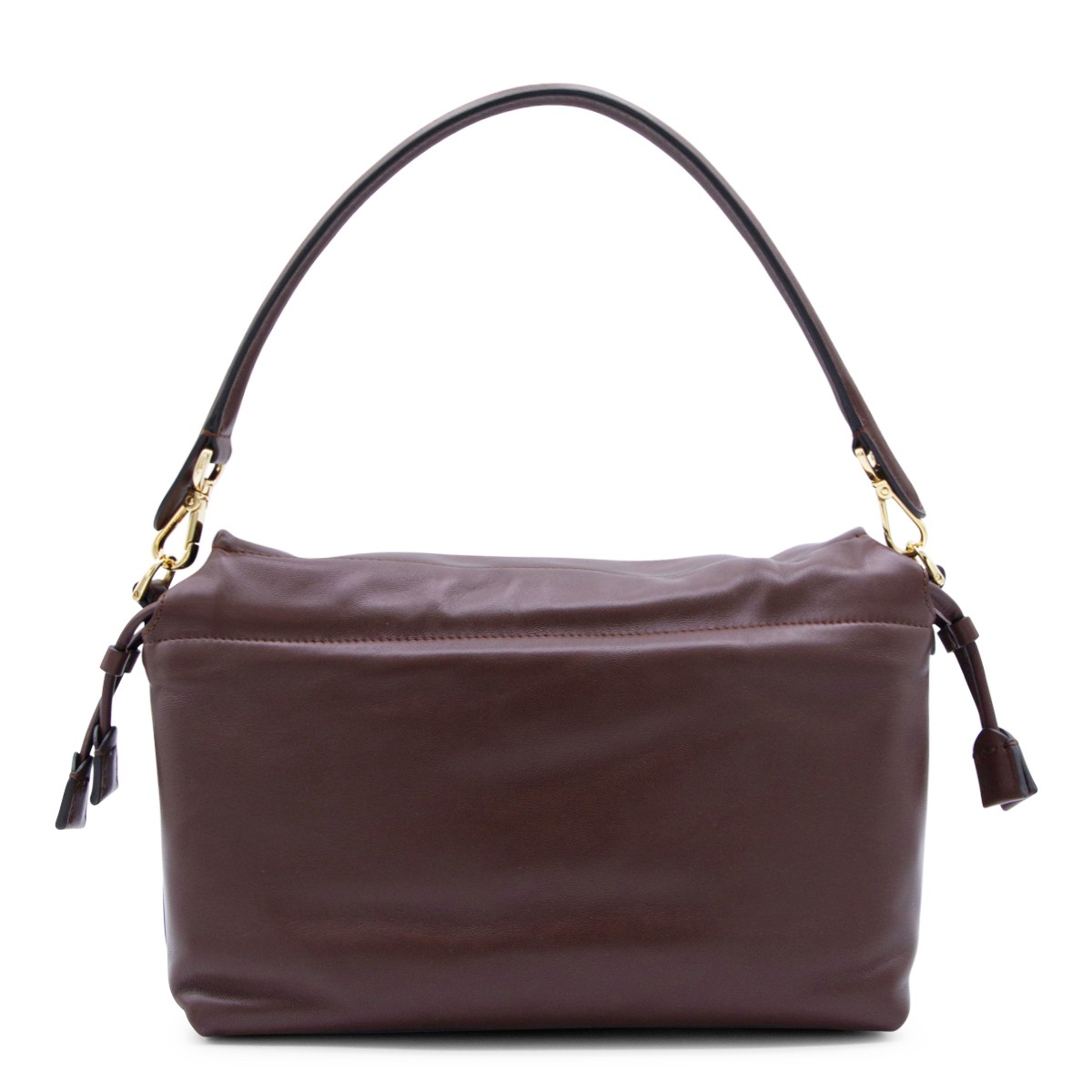DARK BROWN LEATHER MAMMA BAGUETTE...