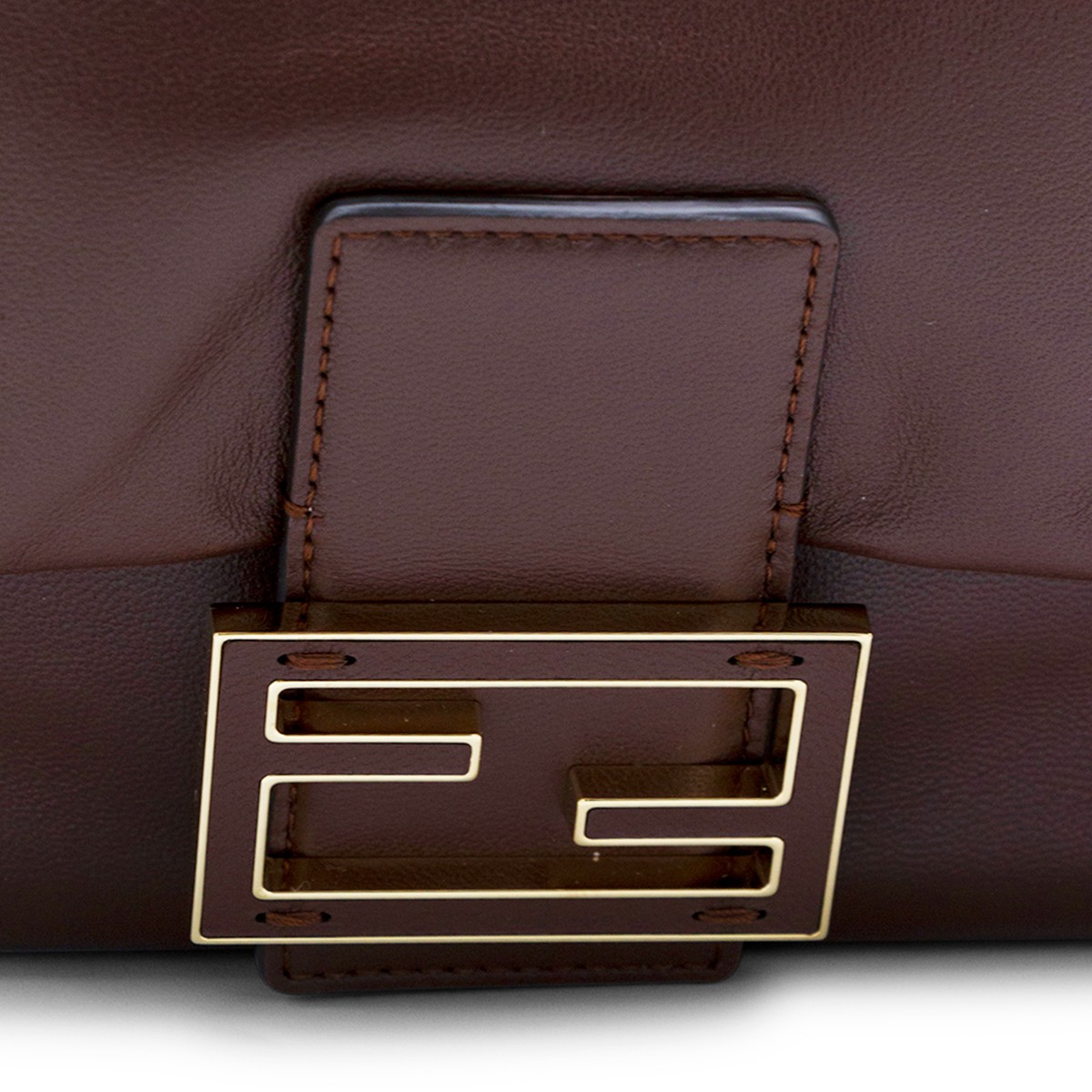 DARK BROWN LEATHER MAMMA BAGUETTE...