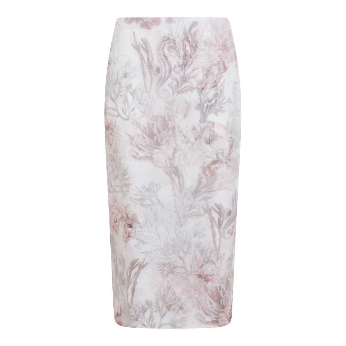 MULTICOLOR SILK MIDI SKIRT