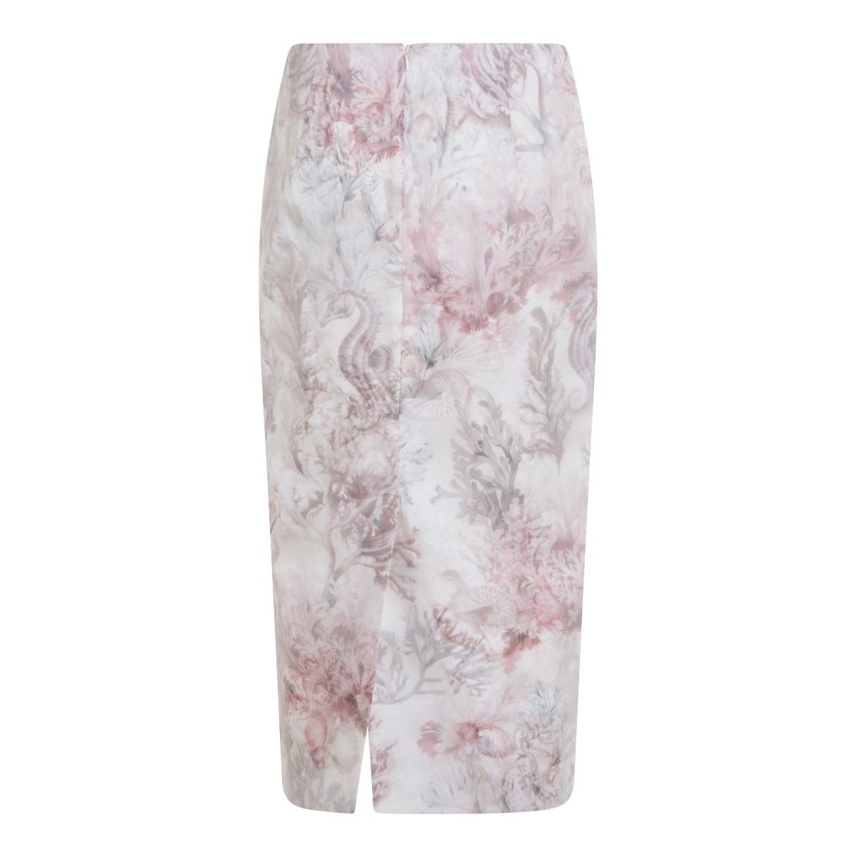 MULTICOLOR SILK MIDI SKIRT