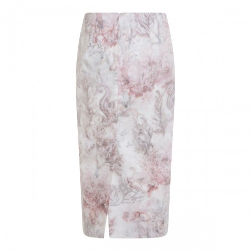 MULTICOLOR SILK MIDI SKIRT