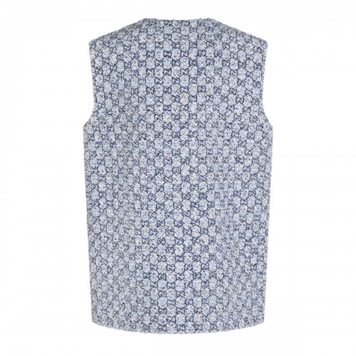 WHITE AND BLUE CASUAL JACKET 2