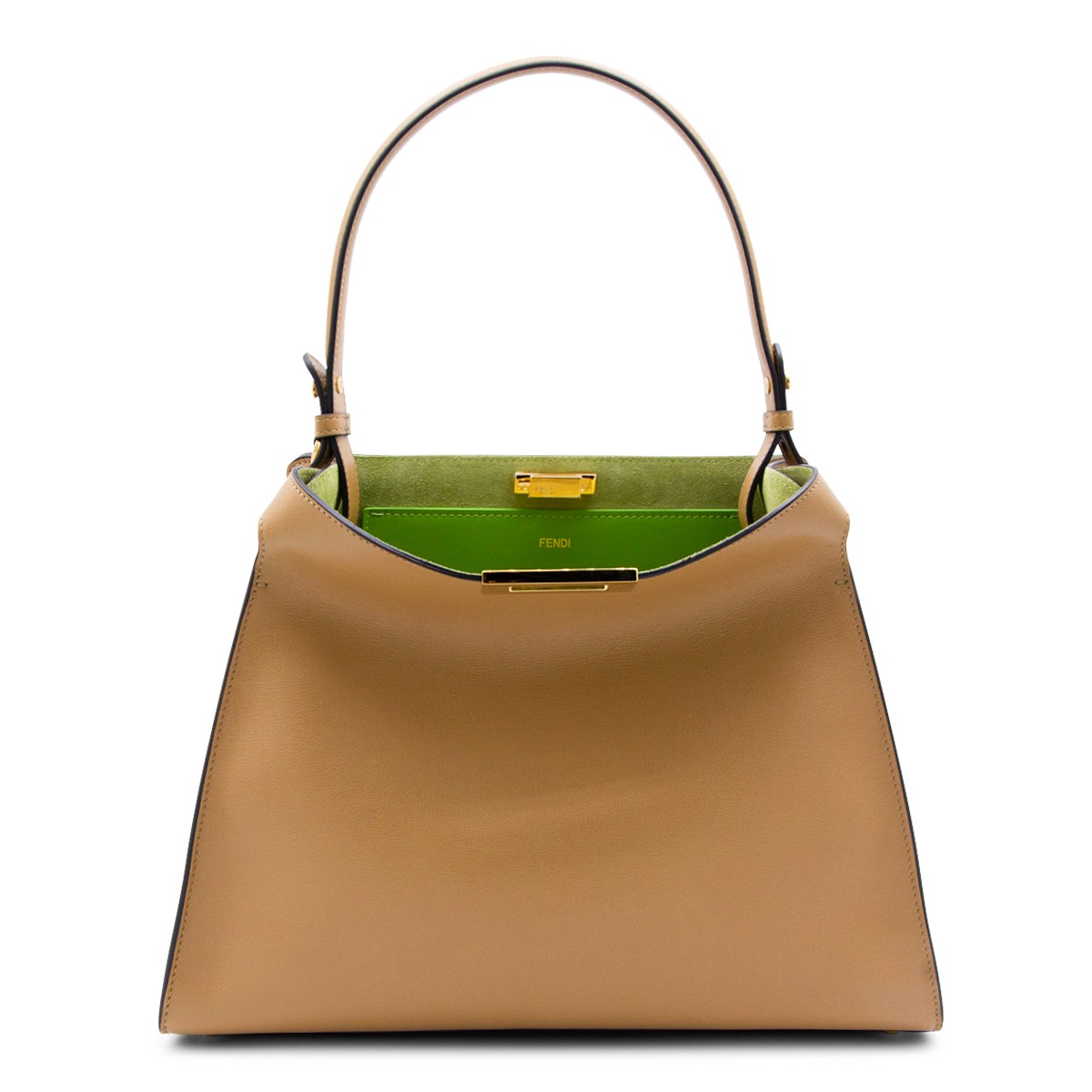 BEIGE AND GREEN LEATHER WAY LARGE...