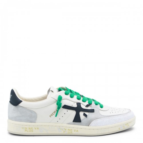 WHITE LEATHER BSKTCLAY SNEAKERS