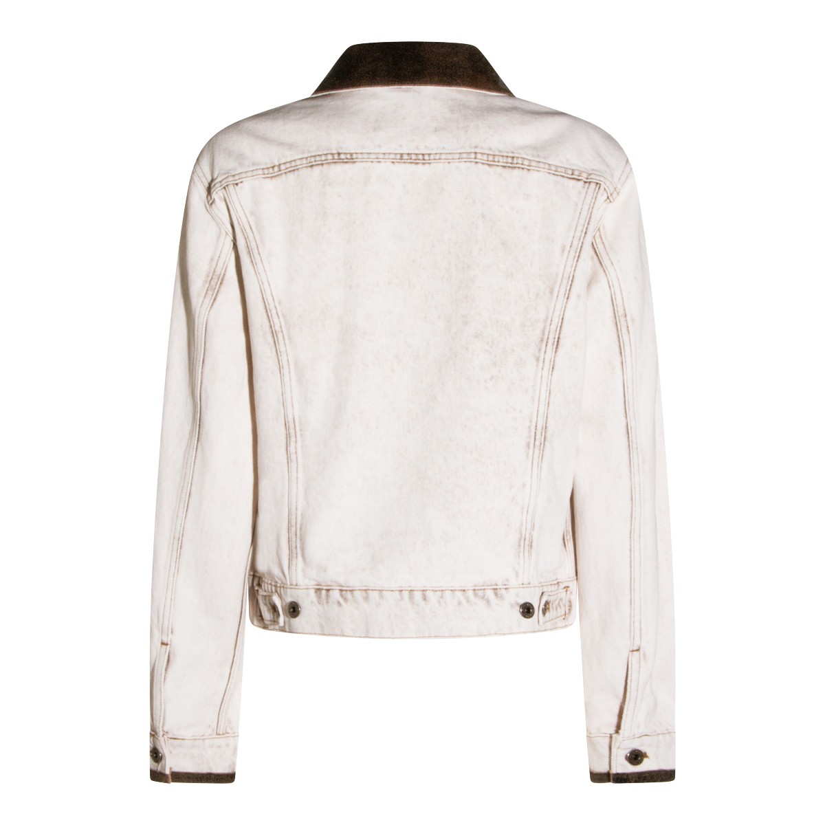 WHITE COTTON DENIM JACKET