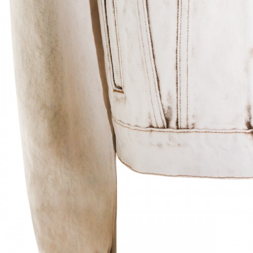 WHITE COTTON DENIM JACKET