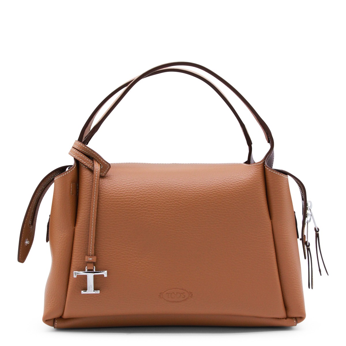 BROWN TOP HANDLE BAG