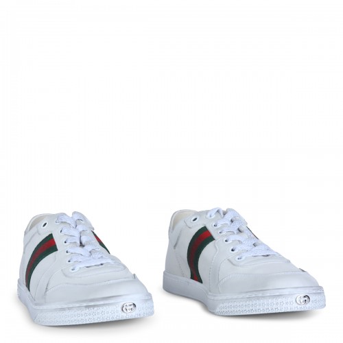 WHITE LEATHER SNEAKERS