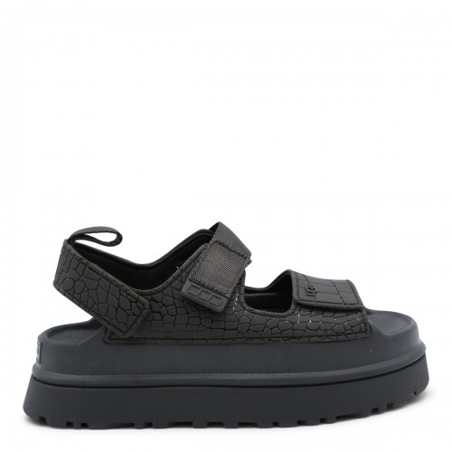BLACK GOLDENGLOW SANDALS