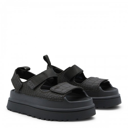 BLACK GOLDENGLOW SANDALS