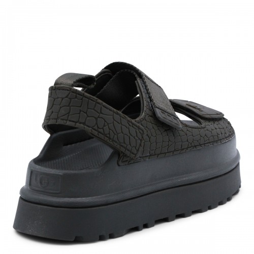 BLACK GOLDENGLOW SANDALS