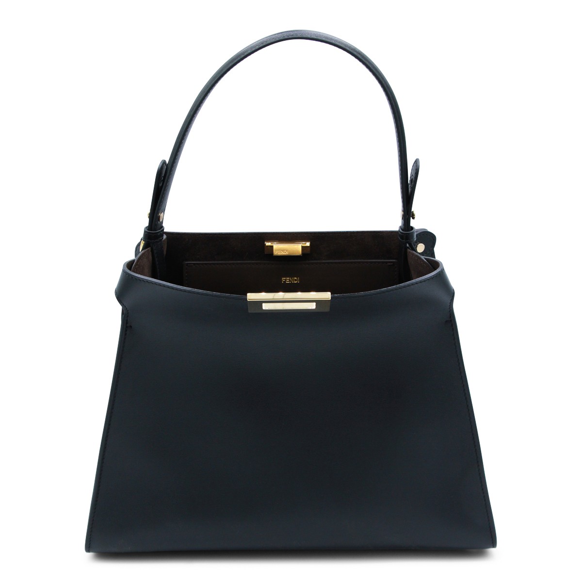 BLACK AND DARK BROWN LEATHER WAY...