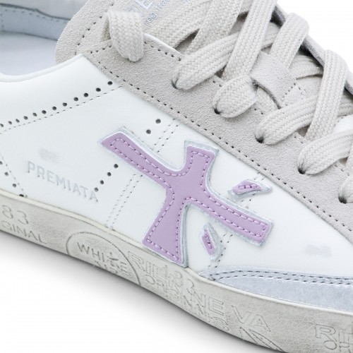 WHITE AND PURPLE SNEAKERS