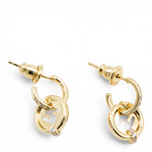GOLD TONE CRYSTAL EARRINGS 2