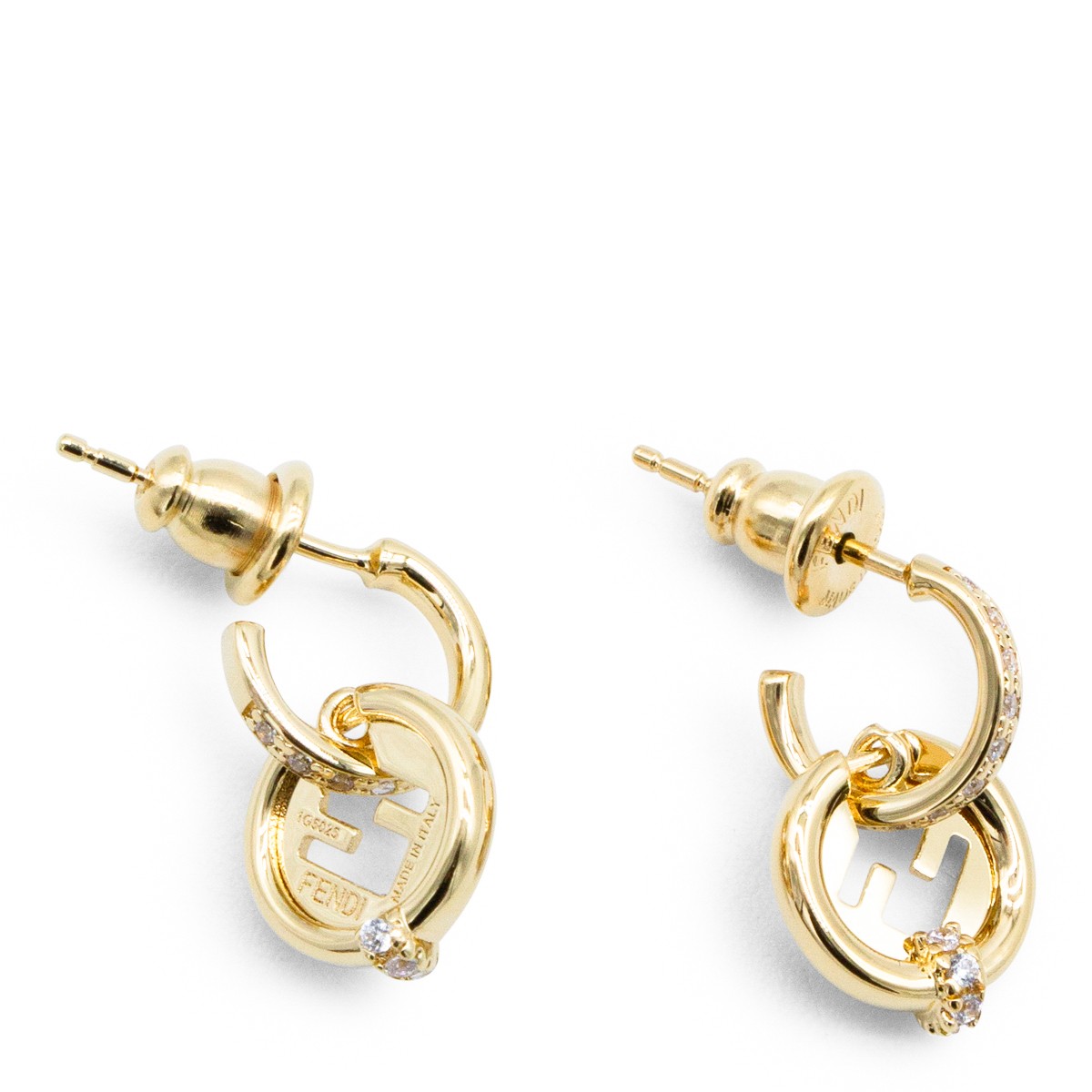 GOLD TONE CRYSTAL EARRINGS