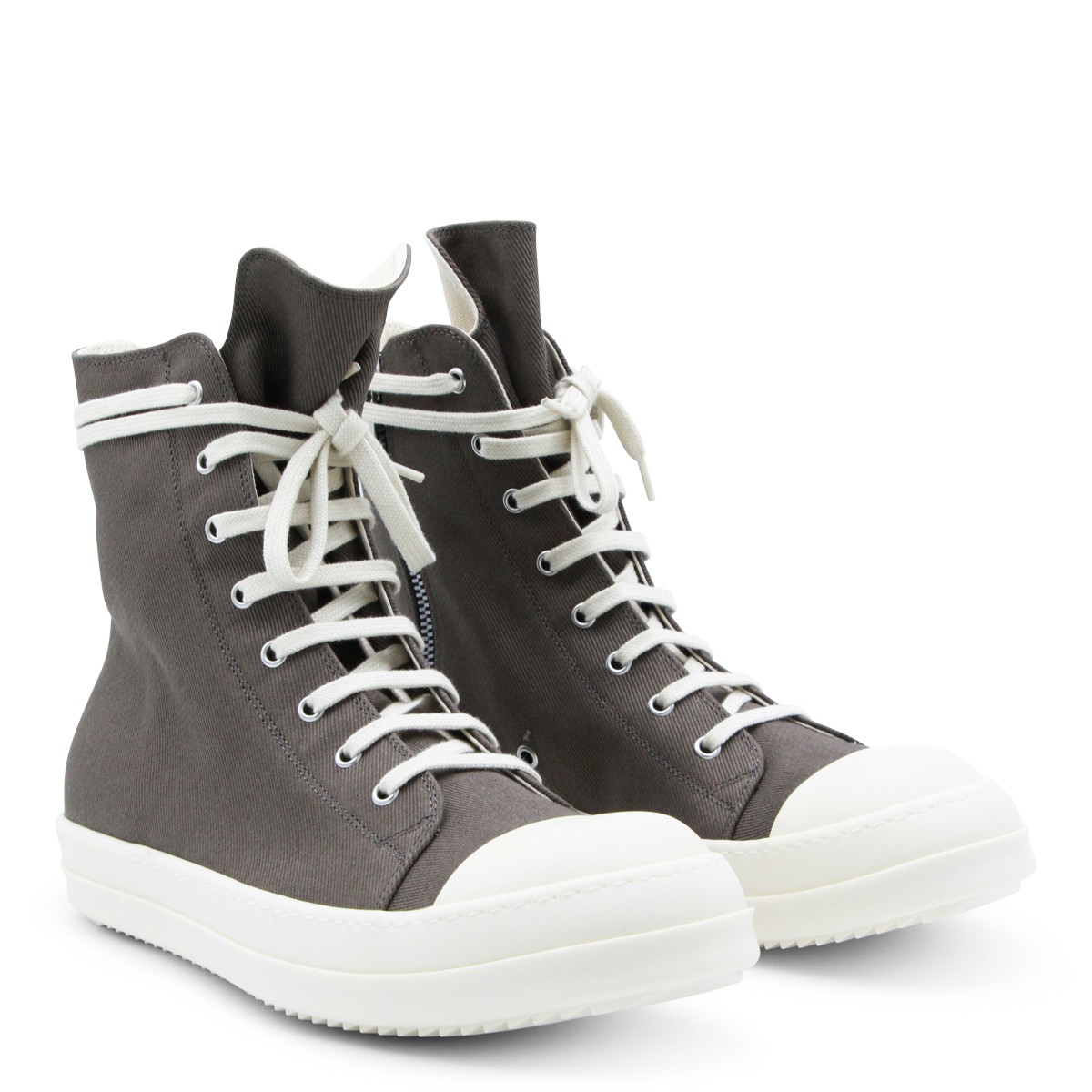 DUST AND MILK LEATHER HIGH SNEAKERS