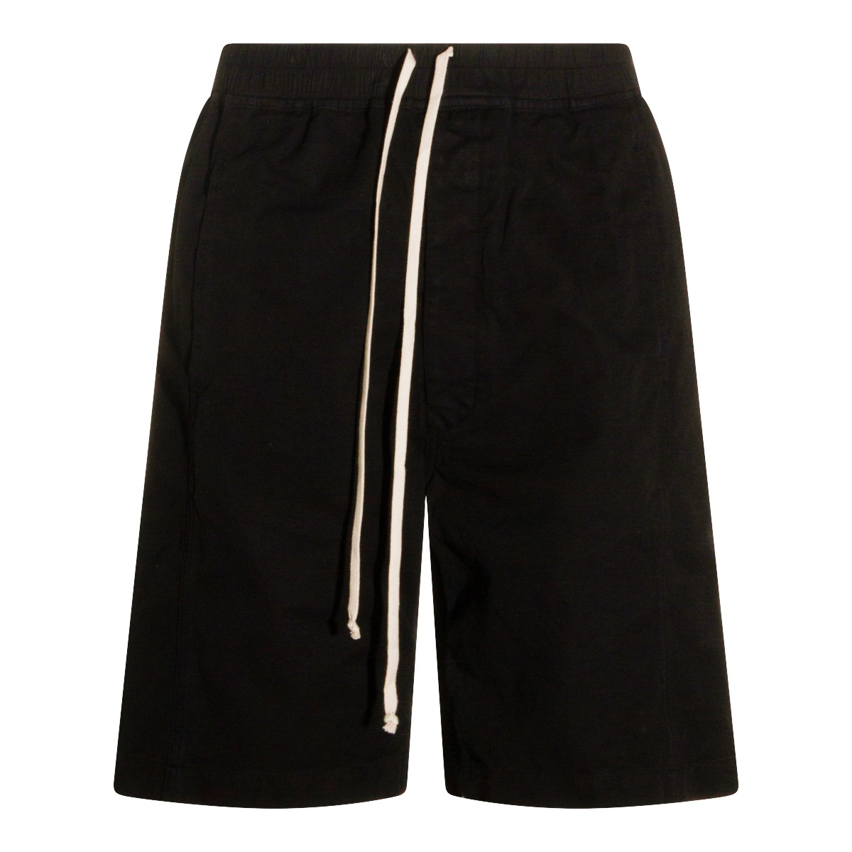 BLACK COTTON WIDE PUSHER SHORT