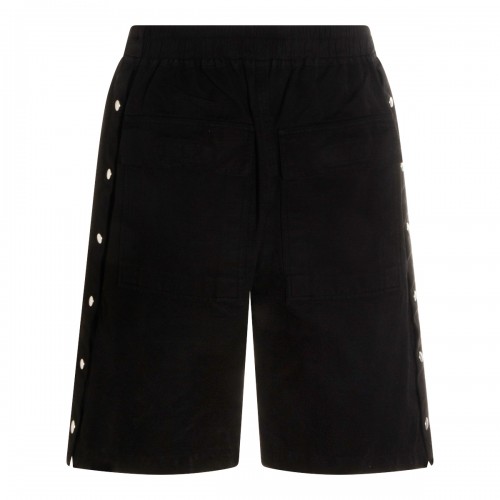 BLACK COTTON WIDE PUSHER SHORT