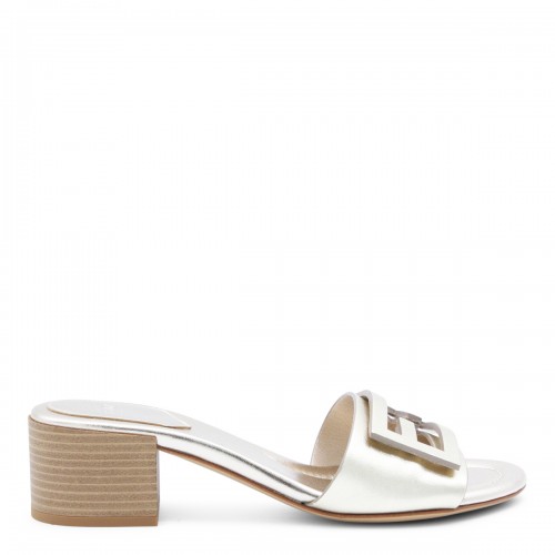 PLATINUM LEATHER SANDALS