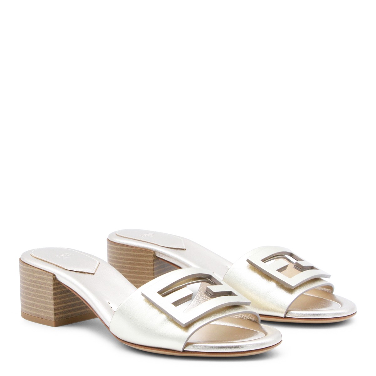 PLATINUM LEATHER SANDALS