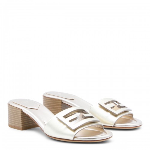 PLATINUM LEATHER SANDALS
