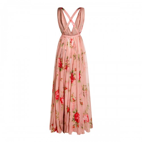 PINK SILK MAXI DRESS 2