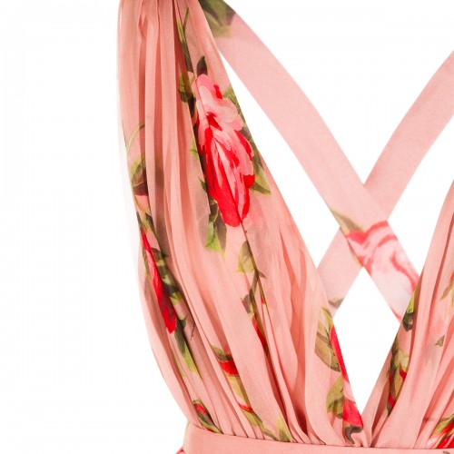 PINK SILK MAXI DRESS