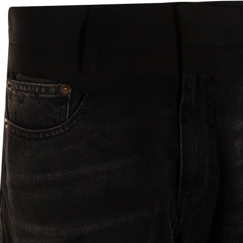 BLACK COTTON JEANS