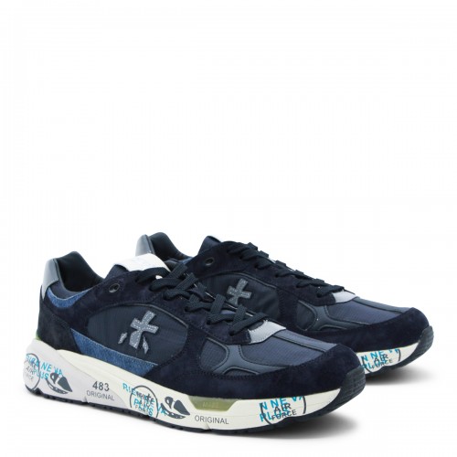 NAVY LEATHER MASE SNEAKERS 2