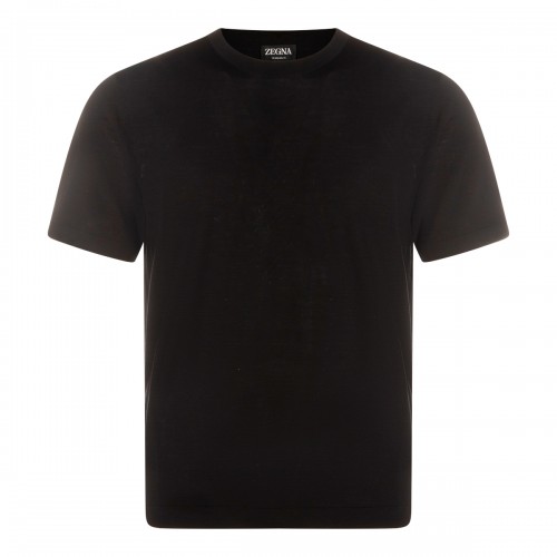 BLACK COTTON T-SHIRT