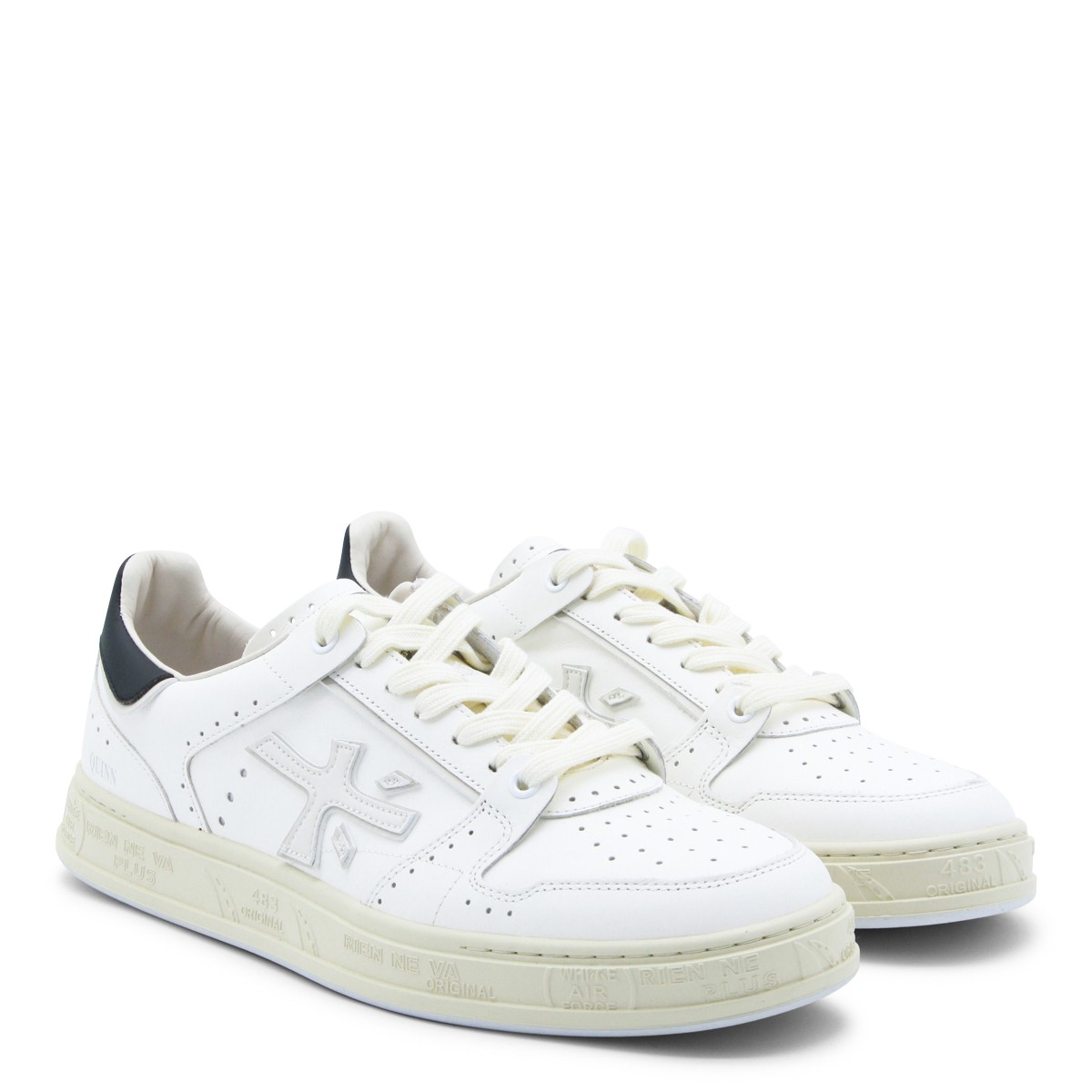 WHITE LEATHER QUINN SNEAKERS
