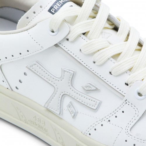 WHITE LEATHER QUINN SNEAKERS