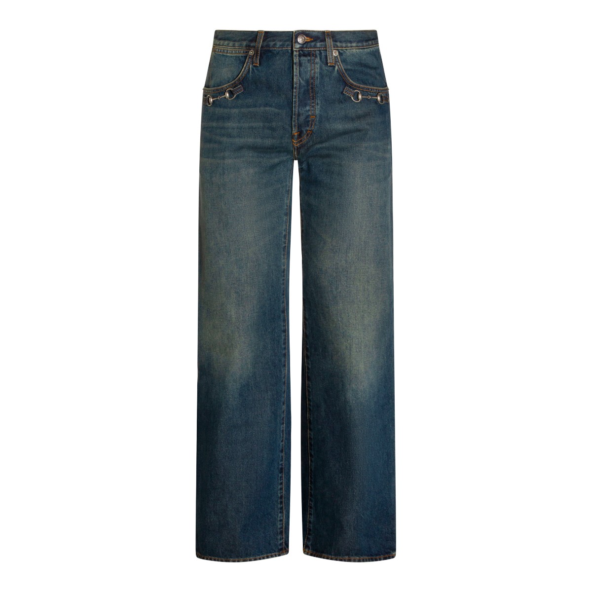 DARK BLUE COTTON JEANS