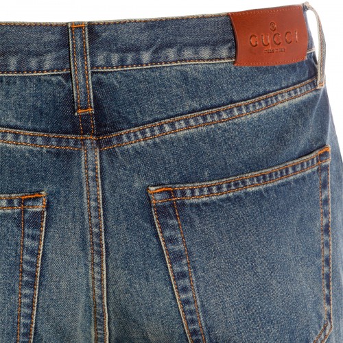 DARK BLUE COTTON JEANS