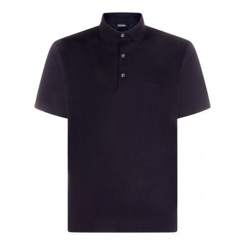 NAVY COTTON POLO SHIRT