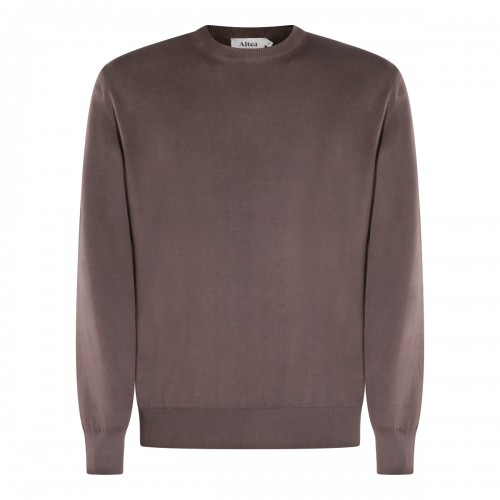 BROWN COTTON KNITWEAR
