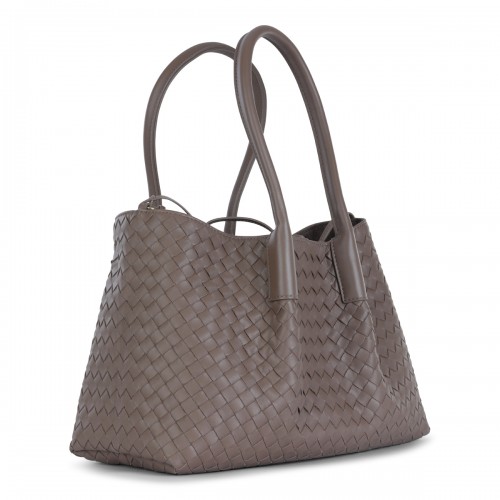 BROWN LEATHER PINACOTECA BAG