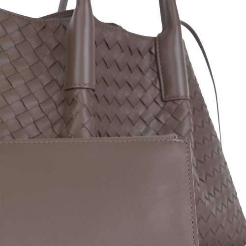 BROWN LEATHER PINACOTECA BAG
