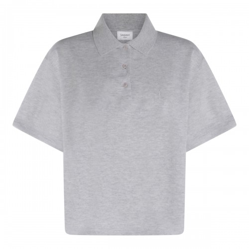 GREY COTTON POLO SHIRT