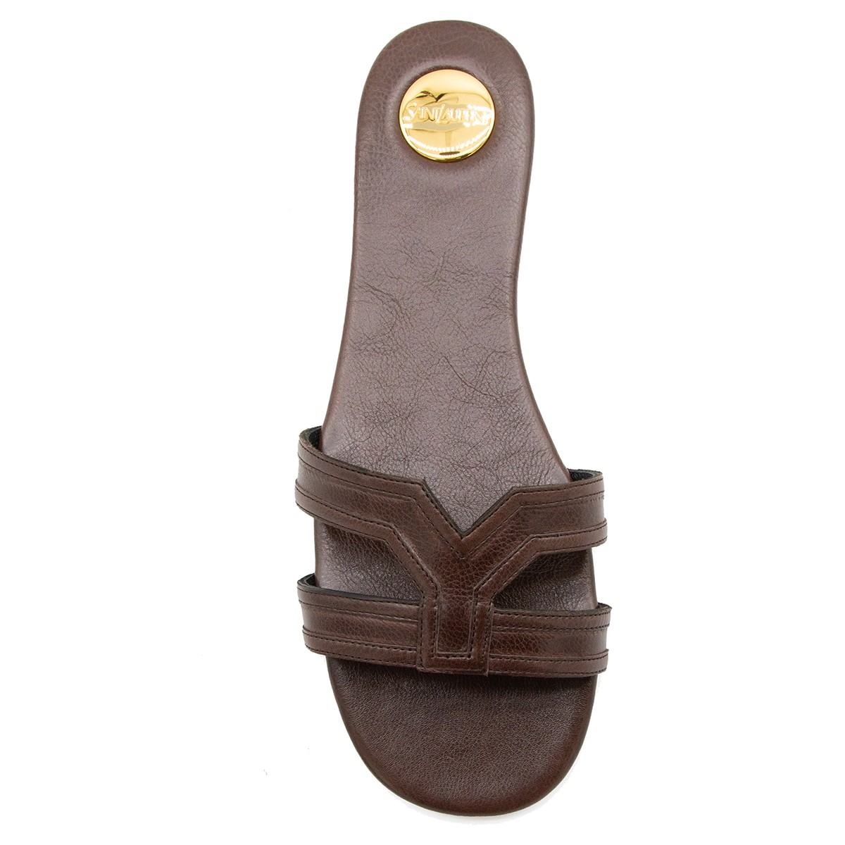 BROWN LEATHER MABROUKA FLATS