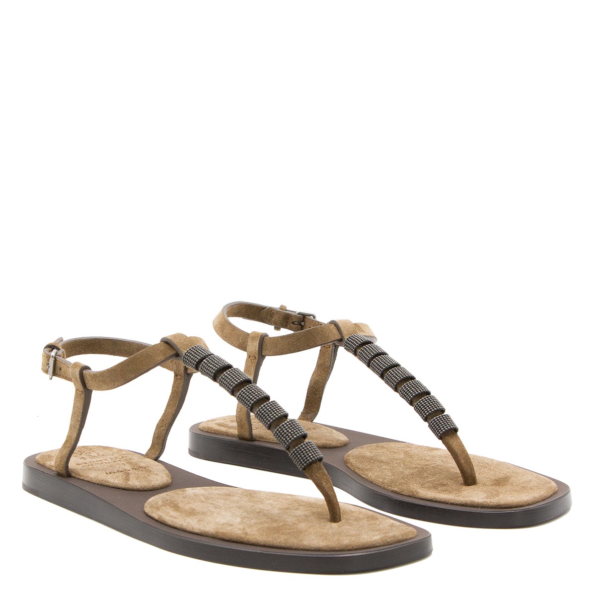 CAMEL LEATHER SANDALS