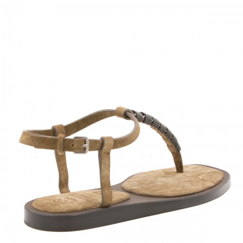 CAMEL LEATHER SANDALS